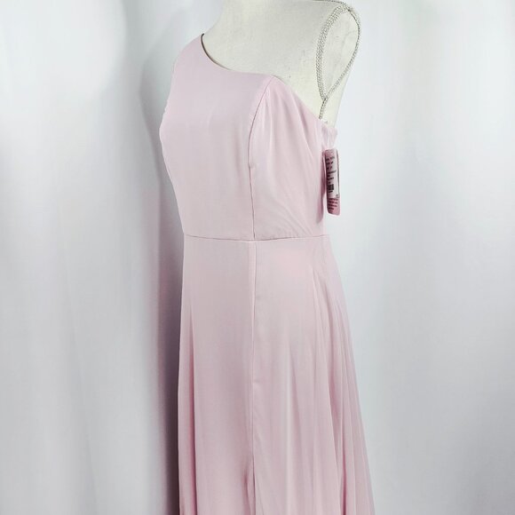 Thread Women's Pink One Shoulder Circle Skirt Chiffon Maxi Dress Size 10R NWT - Picture 4 of 16
